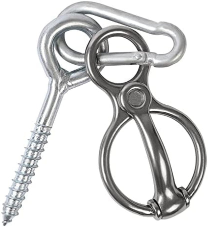Martx Blocker Tie Ring for Horses, Stainless Steel Tack Accessories