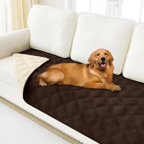 Smiry Waterproof Dog Bed Cover, Reversible Pet Blanket for Sofa Couch