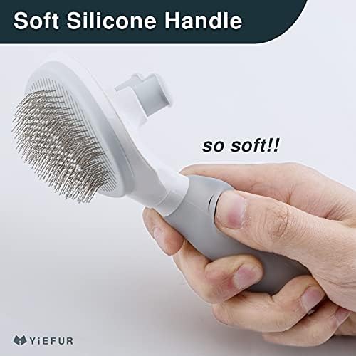 Cat Brush for Shedding, Self Cleaning Brush for Long & Short Hair Cats
