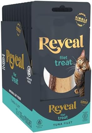 Reveal Whole Tuna Filet Cat Treats 12-Pack 1.06 oz Loins
