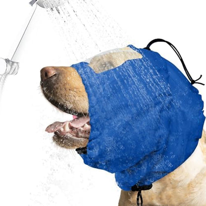 Nanaki Adjustable Shower Caps for Dogs Ear Covers for Bath, Shower Cap Reusable Waterproof, Dog Ear Muffs Snood Protection for Head Protection Hair Cap Bathing Grooming Swimming