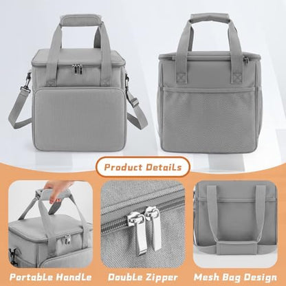 SMYV Pet Grooming Bag for Dog Grooming Supplies, Dog Tote Travel Bag for Pets Grooming Tools Kit Accessories - Grey