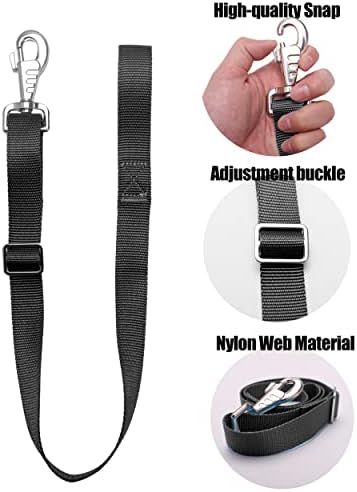Adjustable Nylon Bucket Strap （3 Pack）- for Hay Nets, Water Buckets, Hanging Strap,Horse Outdoor Feeders,Heavy Duty Horse Water Feed, 30" (Black)