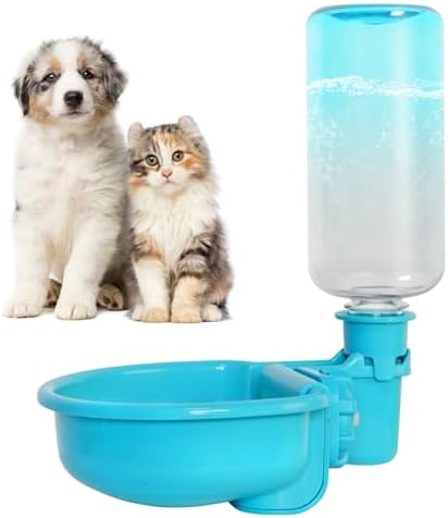 VANNON 16 oz Gravity Pet Water Bowl, Anti-Splash Dispenser, Gradient Blue