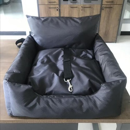 Dog Bed, Removable and Washable car Litter pet cat and Dog car Sofa Litter Suitable for Travelling. (Dark Grey (Football Print Removable and Washable))