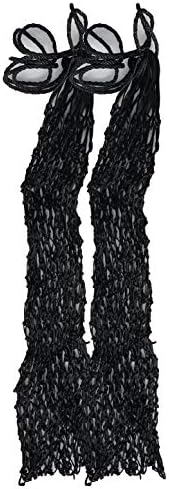 Majestic Ally 2 pcs Ultra Slow Feed 1.5"x1.5" Holes 40” Hay Net for Horses and livestocks (Black)
