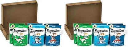 Temptations Cat Treats Classic Crunchy and Soft Seafood Lovers Variety Pack,3 oz. Pouches,(Pack of 12)