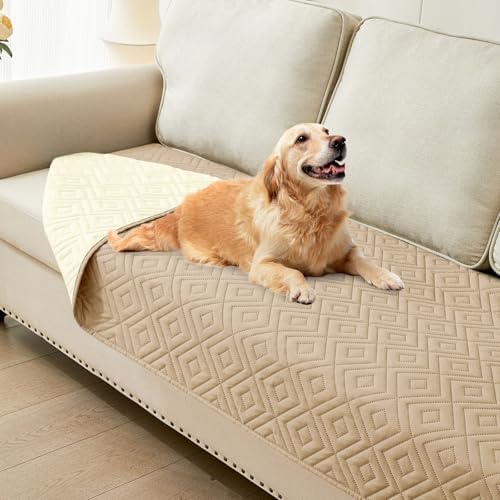 hyha Waterproof Reversible Dog Blanket, Pet Blanket for Sofa Couch