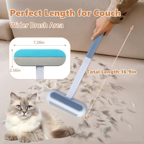 Tiiyee Pet Hair Remover for Furniture, 17in Dog and Cat Hair Removal Brush