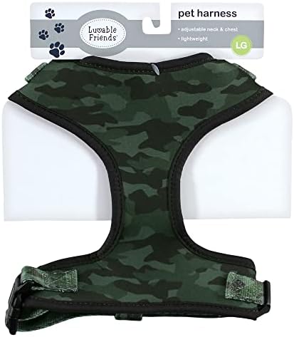 Luvable Friends Unisex Pet Harness, Camo, X-Large