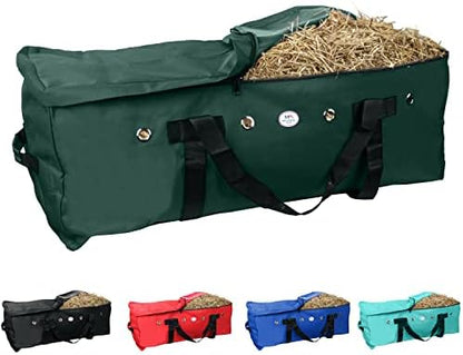 Majestic Ally 1200 D Nylon Fabric Large 44” x 20” x 16” and Extra Large 52" x 27" x21" Heavy-Duty Hay Bale Storage Bag (Hunter Green, Large)