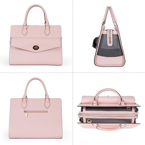 Stylish Pet Carrier Purse Leather Bag for Small Dogs Cats Puppy,Airline Approved Soft-Sided Carriers (Pink)