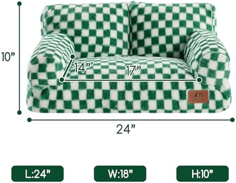 Hollypet Small Dog Large Cat Bed Puppy Couch Beds for Pets up to 25 lbs