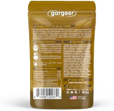Gargeer 16oz Grassland Tortoise Salad Topper. USA Made