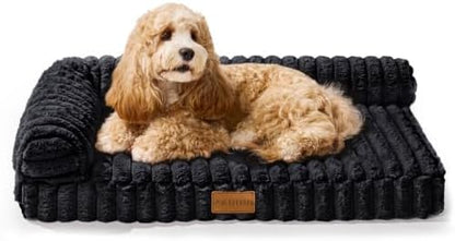 Orthopedic Medium Dog Bed Furry Pet Bed, Washable Cover 30''X20''