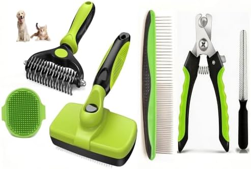 Dog Brush for Shedding,Deshedding Slicker Undercoat Rake Brush for Dog,6PCS