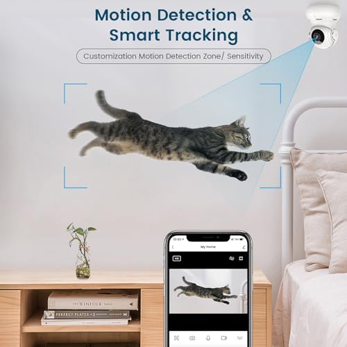 litokam Security Camera Indoor 2K, 360 Pan/Tilt Cameras for Home Security with Motion Detection, Baby Monitor for Pet/Dog with Night Vision, 2.4GHz WiFi Cam with Phone App & 2-Way Audio
