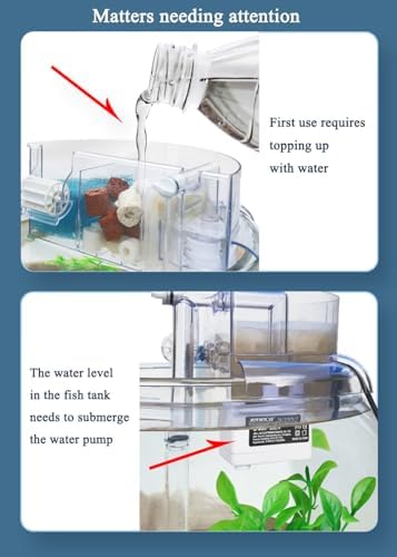 Circular Fish Tank Filter, Aquarium Hang on Filter, with Sponge Media