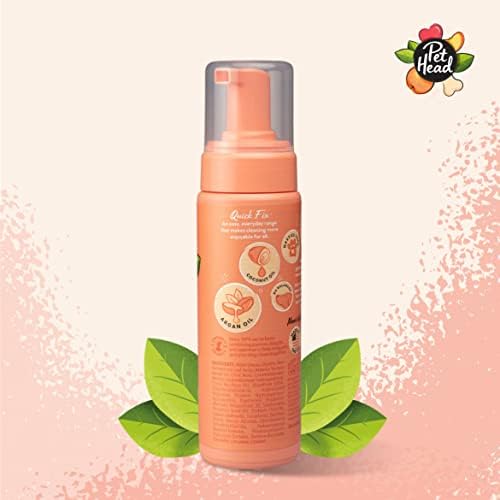 Pet Head Quick Fix Dog Grooming Foam | Peach Scent | 6.7 fl. oz.