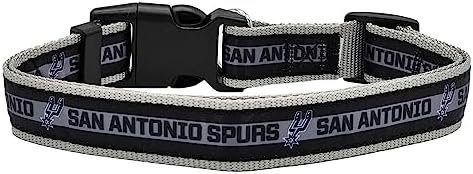 Pets First NBA PET Collar SAN ANTONIO SPURS Dog Collar, Size Small Basketball Team Collar for Dogs & Cats. A Shiny & Colorful Dog & Cat Collar Licensed by the NBA