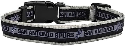 Pets First NBA PET Collar SAN ANTONIO SPURS Dog Collar, Size Large Basketball Team Collar for Dogs & Cats. A Shiny & Colorful Dog & Cat Collar Licensed by the NBA