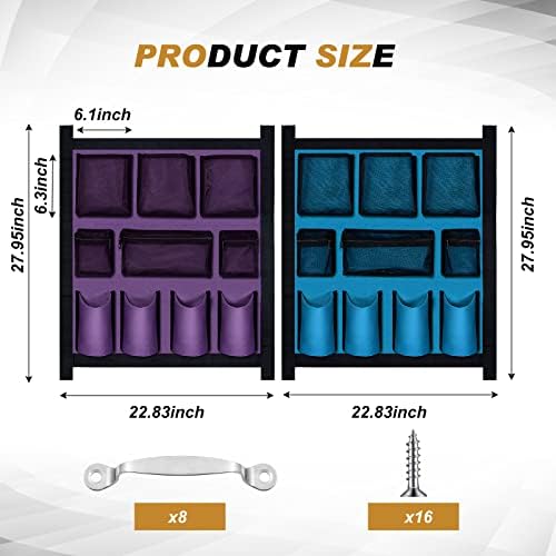 Riakrum 2 Pcs Horse Trailer Grooming Bag, Purple Blue, 29.92 x 22.83 Inch