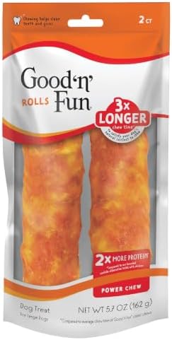 Good 'n' Fun Roll Long-Lasting Dog Treat for Large Dogs, 2 Count