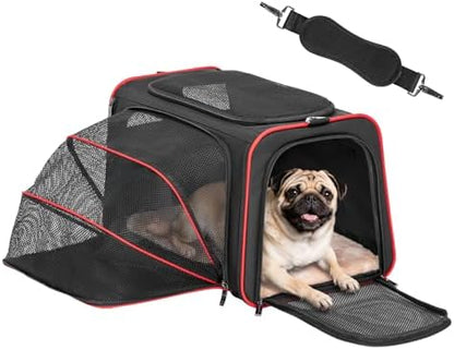 Petsfit Large Expandable Cat Carrier for Travel, Up to 18 lb
