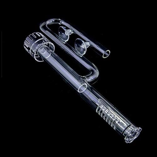 FZONE Aquatic Glass Lily Pipe Set with Skimmer Inflow and Outflow for Aquarium Filter 5/8''(16/22mm) Tubing