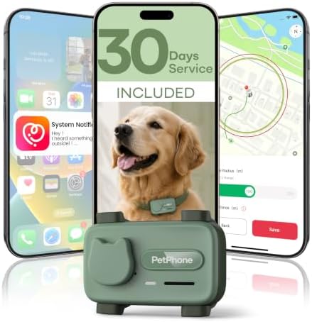 GPS Tracker for Dogs & Cats, Smart Real-Time Virtual Fence for Pet Tracker
