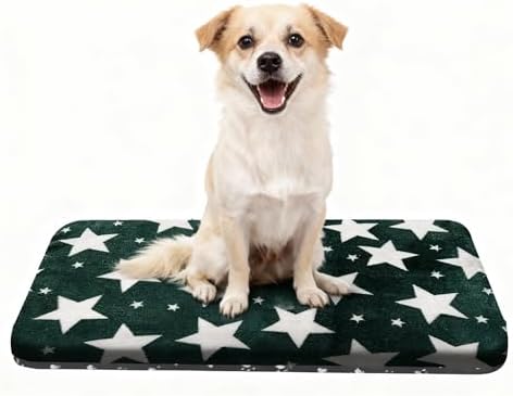 Dog Crate Pad Washable Dog Pet Bed for Crate kennel Medium Mat 30in Green