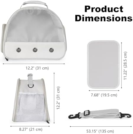 Ventilation Lizard Carrier for Bearded Dragon,Guinea Pig Carrier,Guinea Pig Carrier for 2,Reptile Travel Carrier for Lizards Sugar Glider Hedgehog Rat Parrot Birds,Airline Approved