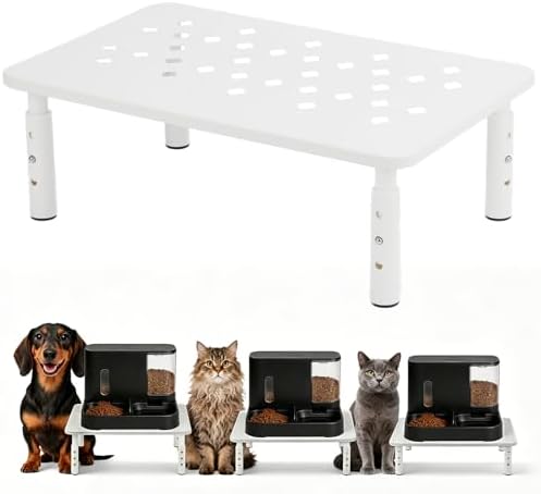Elevated Cat Food Stand, Adjustable Automatic Cat Feeder Station