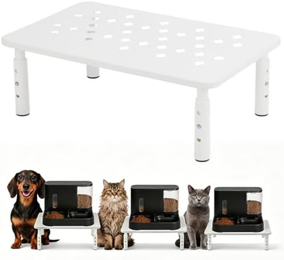 Elevated Cat Food Stand, Adjustable Automatic Cat Feeder Station