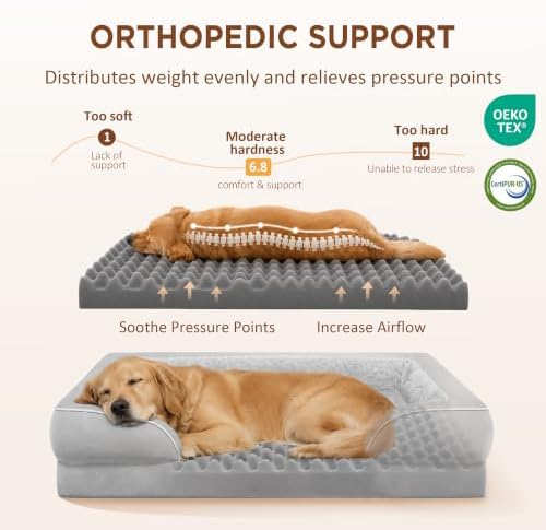 Comfort Expression Waterproof Orthopedic Dog Beds for Large Sized Dog
