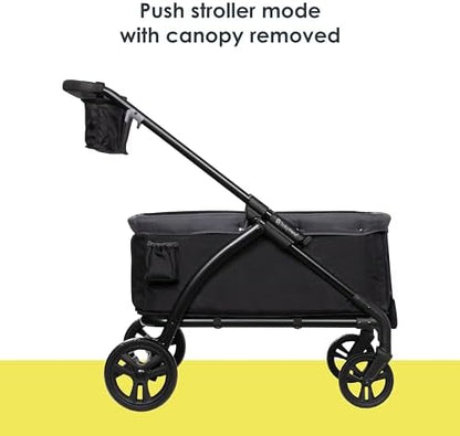 Baby Trend Expedition 2-in-1 Push or Pull Wagon with Canopy, Madrid Black
