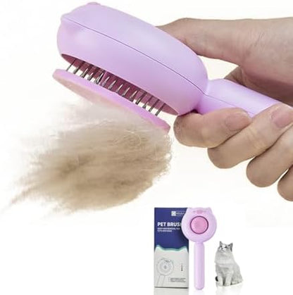 Cat Brush Dog brushes with Release Button for Shedding Grooming, fit for Long or Medium Haired Cats, Lightweight Skin Friendly Pet Brush Hair Removal Comb Brushes for Kitten