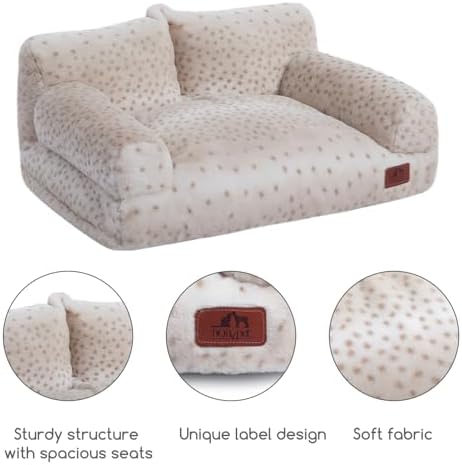 Hollypet Small Dog Large Cat Bed Puppy Couch Beds for Pets up to 25 lbs