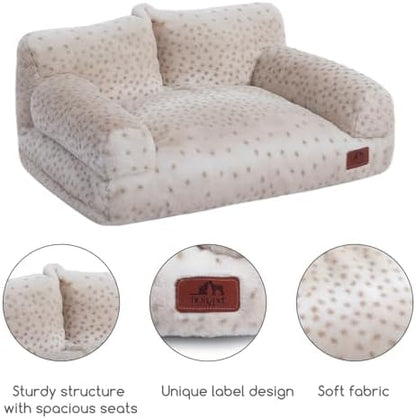 Hollypet Small Dog Large Cat Bed Puppy Couch Beds for Pets up to 25 lbs