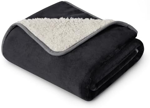 Bedsure Waterproof Blanket for Bed Soft Sherpa Fleece Throw,Queen 90x86