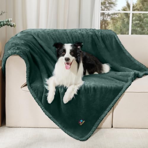 Luciphia Waterproof Blanket for Large Dog, Reversible Sherpa Couch Cover