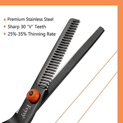 Hair Cutting Scissors Thinning Shears Kit, Fcysy Professional Hair Blending Scissor Kit, Barber Shears Haircut Salon Trimming Scissors for Women Men Pet