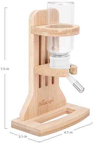 Niteangel Water Bottle with Stand for Syrian Dwarf Hamsters Gerbils Mice Rats Degus Small pet Rodents (White)