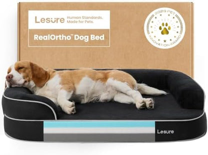 LE SURE RealOrtho™ 3-Layer Orthopedic Dog Beds Large Sized Dog,35" Black