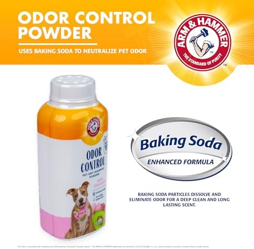Arm & Hammer Odor Control Dry Shampoo Powder for Dogs, Kiwi Blossom, 4.2 Oz