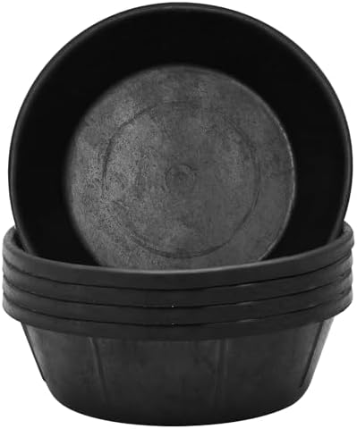Sadnyy 3 Pcs 8 Quart/ 2 Gallon Rubber Feeder Pan Horse Feed Bucket