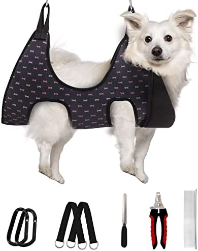 Supet Dog Grooming Hammock for Nail Trimming, Pet Grooming Hanging Harness