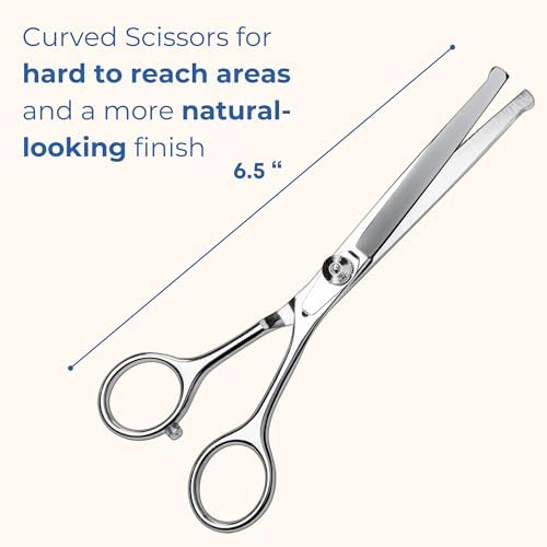 Pet Grooming Scissors Set - Round Tip Shears for Dogs & Cats