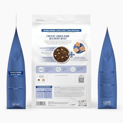 Catit Recipes Double Fusion Skin & Coat Cat Food - 4 lb