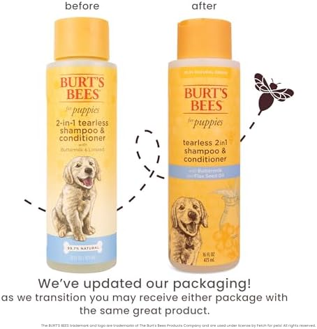 Burts Bees Tearless Shampoo & Conditioner with Buttermilk, 16 Fl Oz, 6-Pk